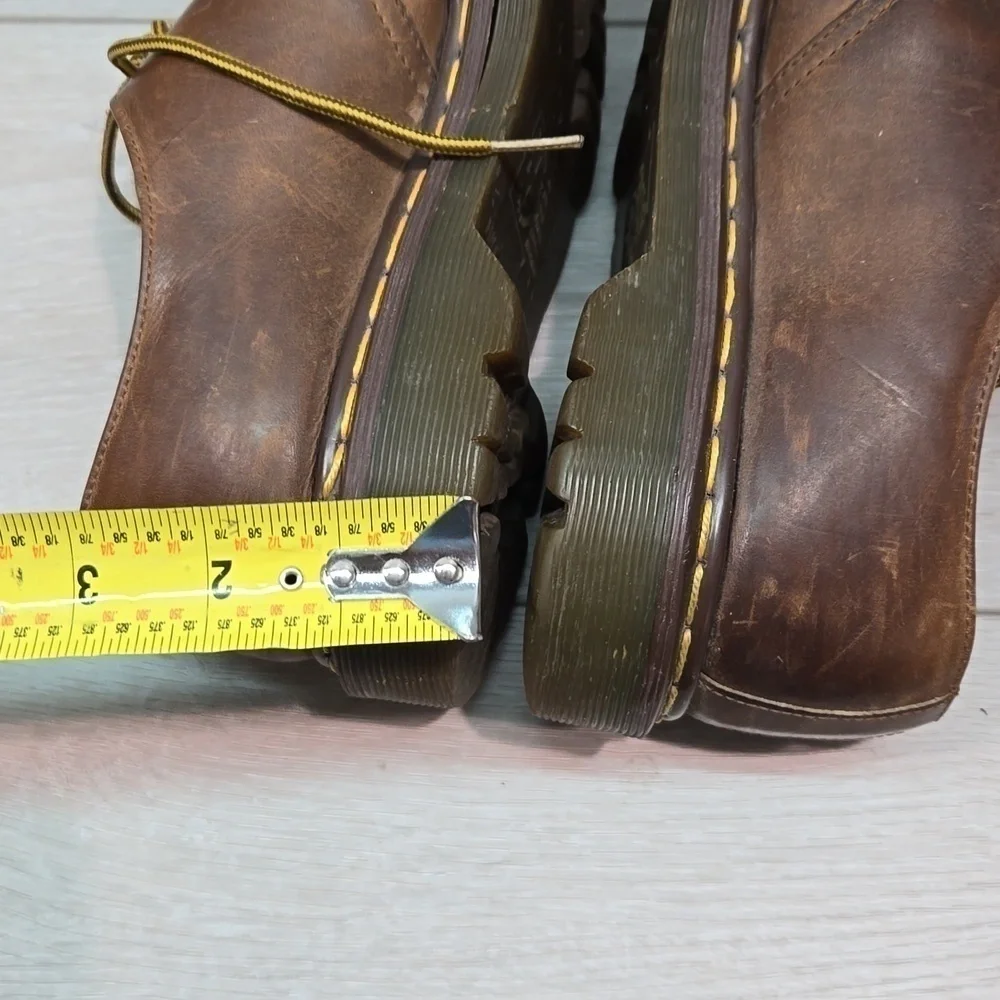 Vintage Doc Dr.Martens Mens Leather Oxford Chunky Tractor shoes sz UK 9 US M 10